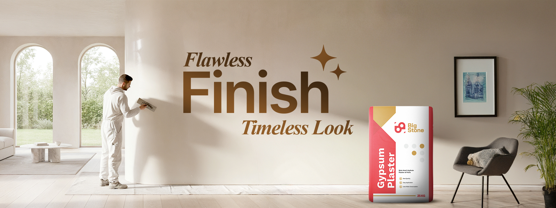 gypsum plaster banner